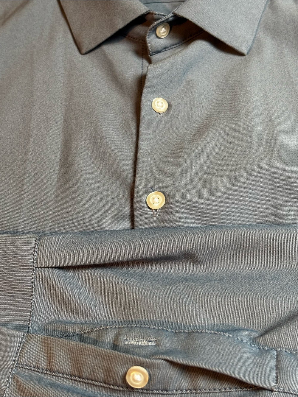 Ministry of Supply Slate Grey Long-Sleeve Dress Shirt size XXL - Picture 4 of 8